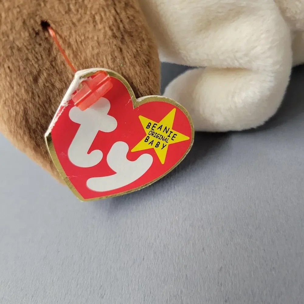 Vintage Ty‎ Beanie Baby Tracker Basset Hound Dog 1997 Plush Toy Tags 90s Gift